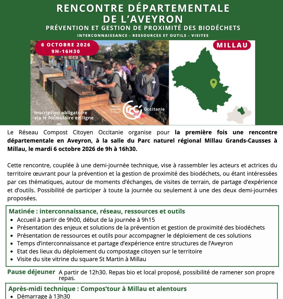 Rencontre départementale biodéchets en Aveyron